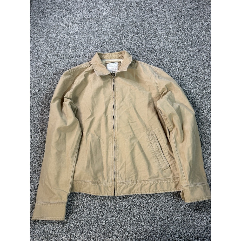 J.Crew Officer Type J-1 Full Zip Bomber Jacket Men's Size XL Beige